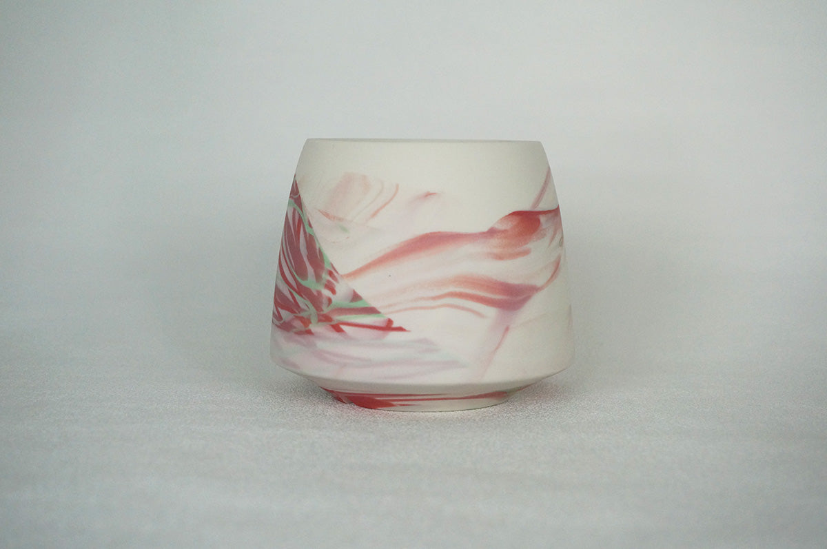 056 marble 富士型植木鉢 L