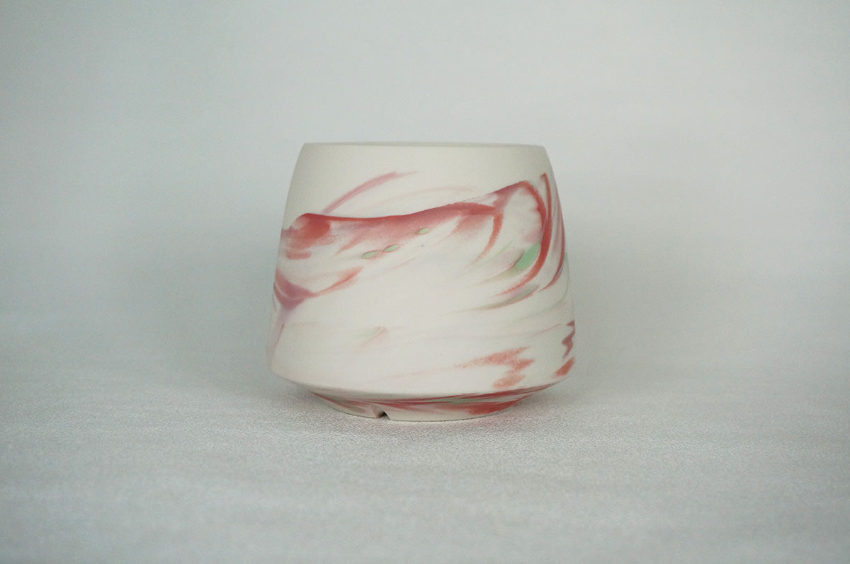 056 marble 富士型植木鉢 L