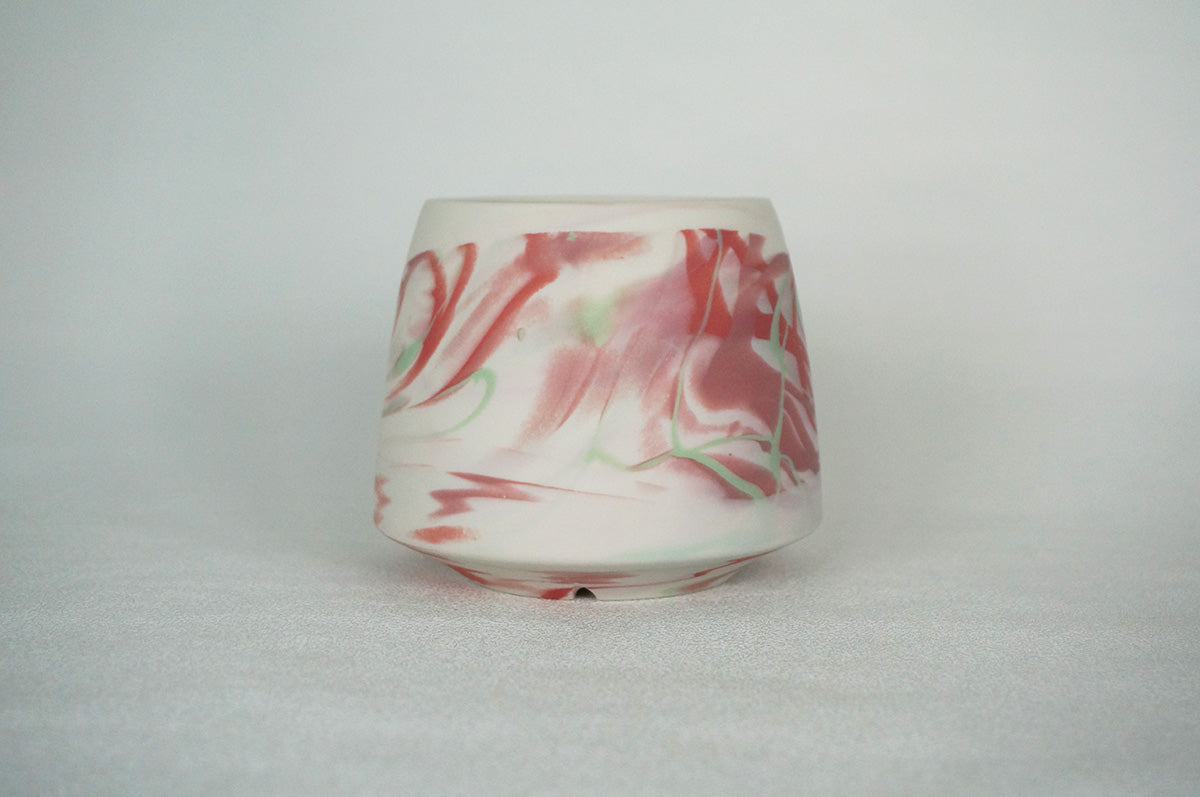 056 marble 富士型植木鉢 L