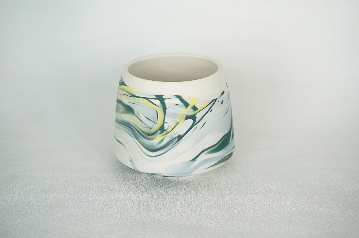 056 marble 富士型植木鉢 L