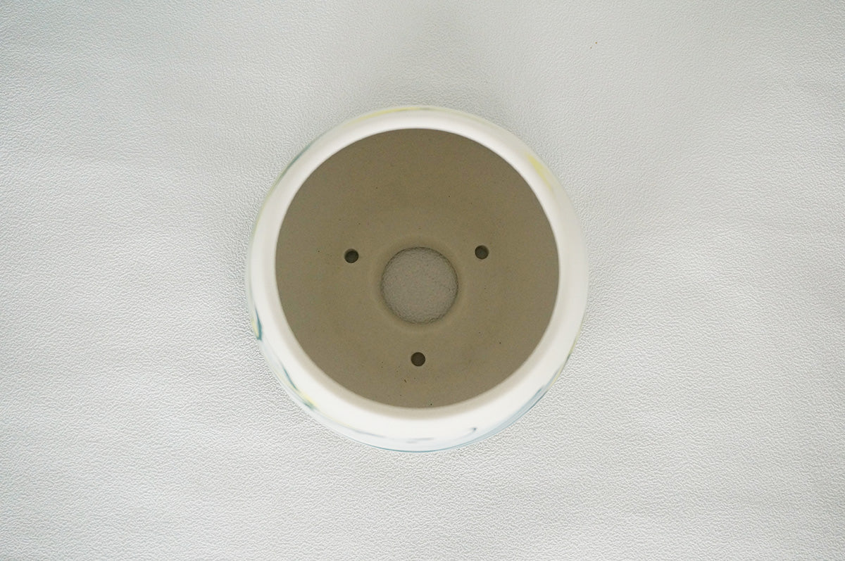 056 marble 富士型植木鉢 L