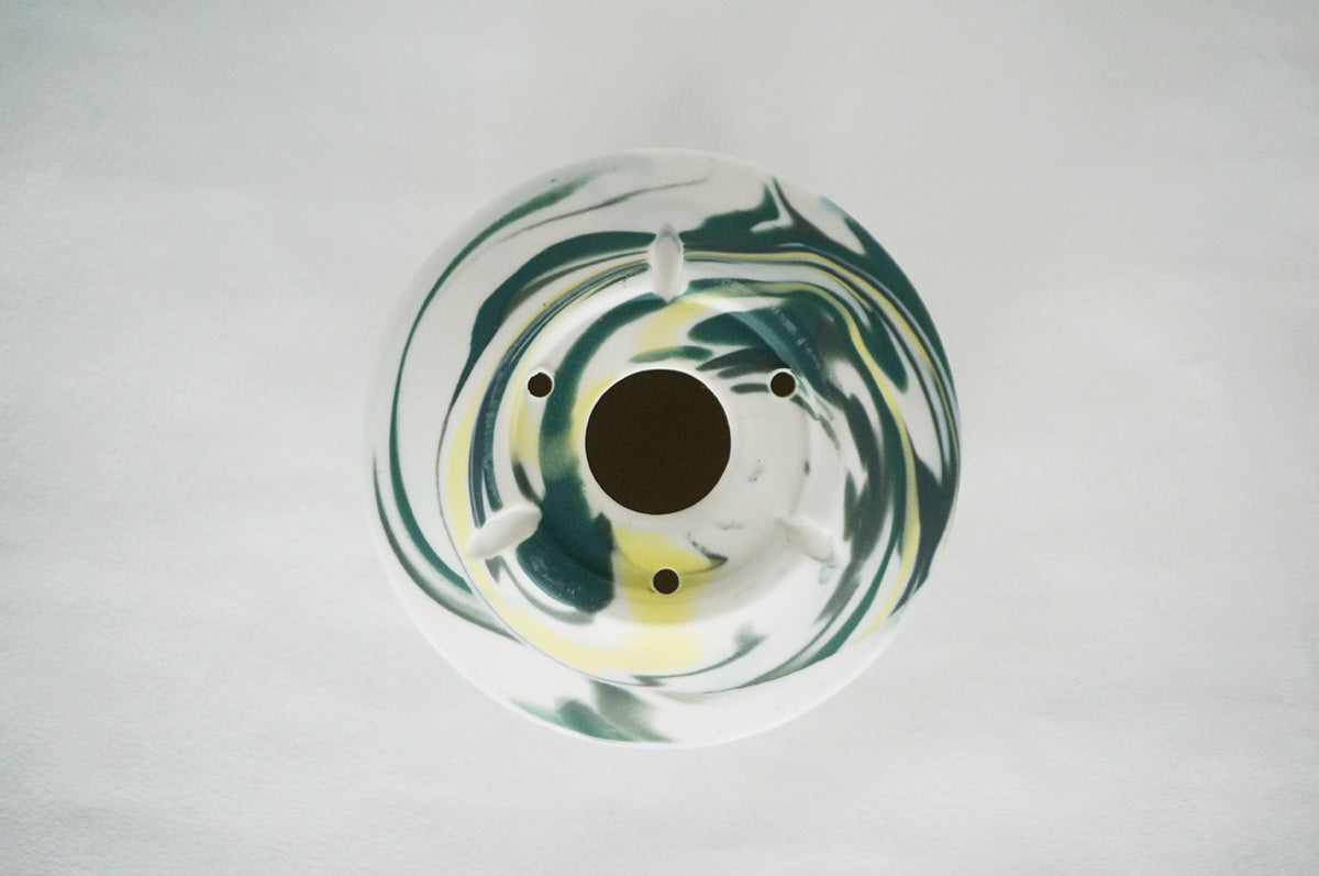 056 marble 富士型植木鉢 L