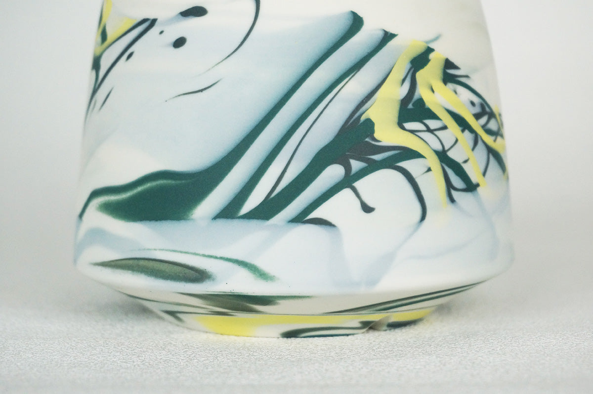 056 marble 富士型植木鉢 L