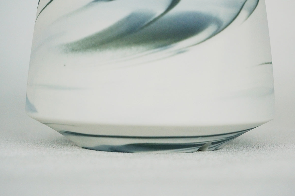 056 marble 富士型植木鉢 L