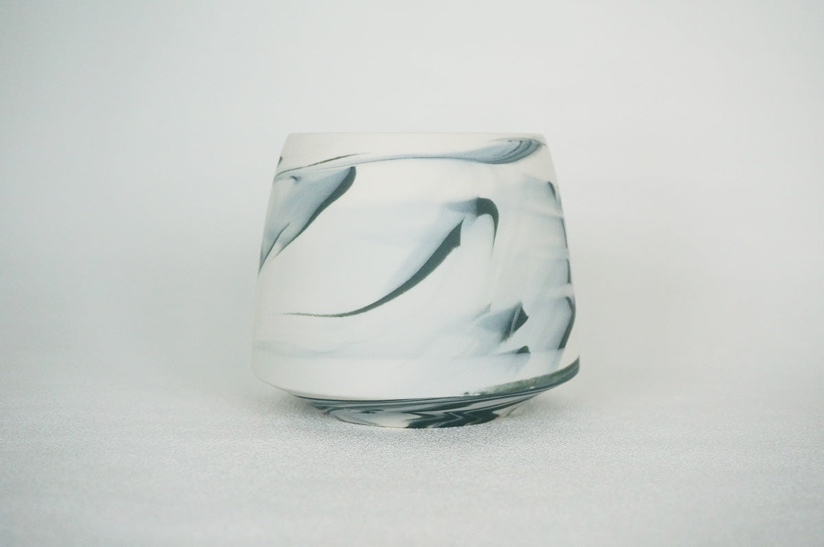 056 marble 富士型植木鉢 L