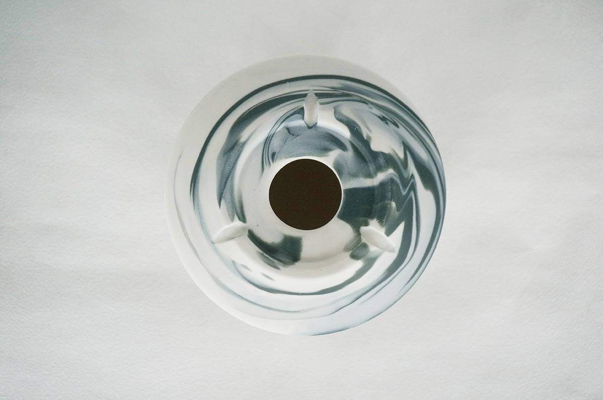 056 marble 富士型植木鉢 L