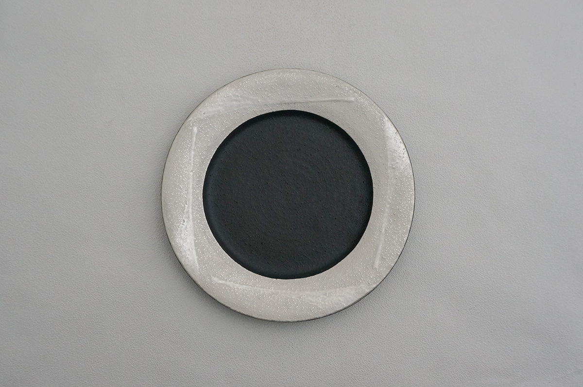 57 銀彩 釉彩 5寸リム皿