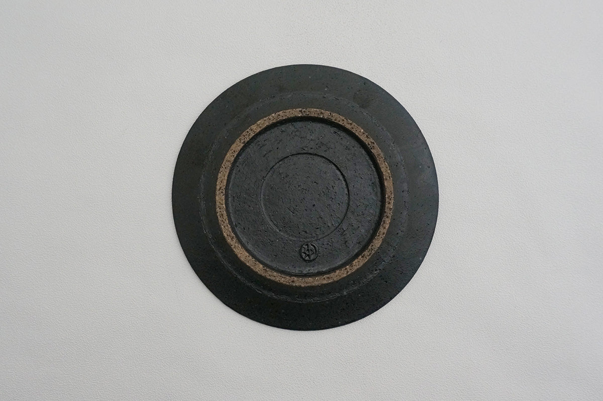 57 銀彩 釉彩 5寸リム皿