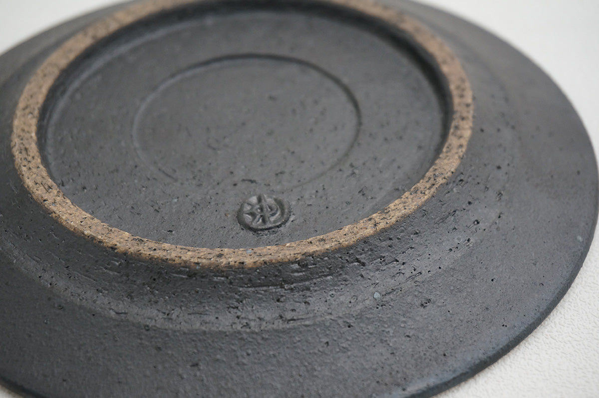 57 銀彩 釉彩 5寸リム皿