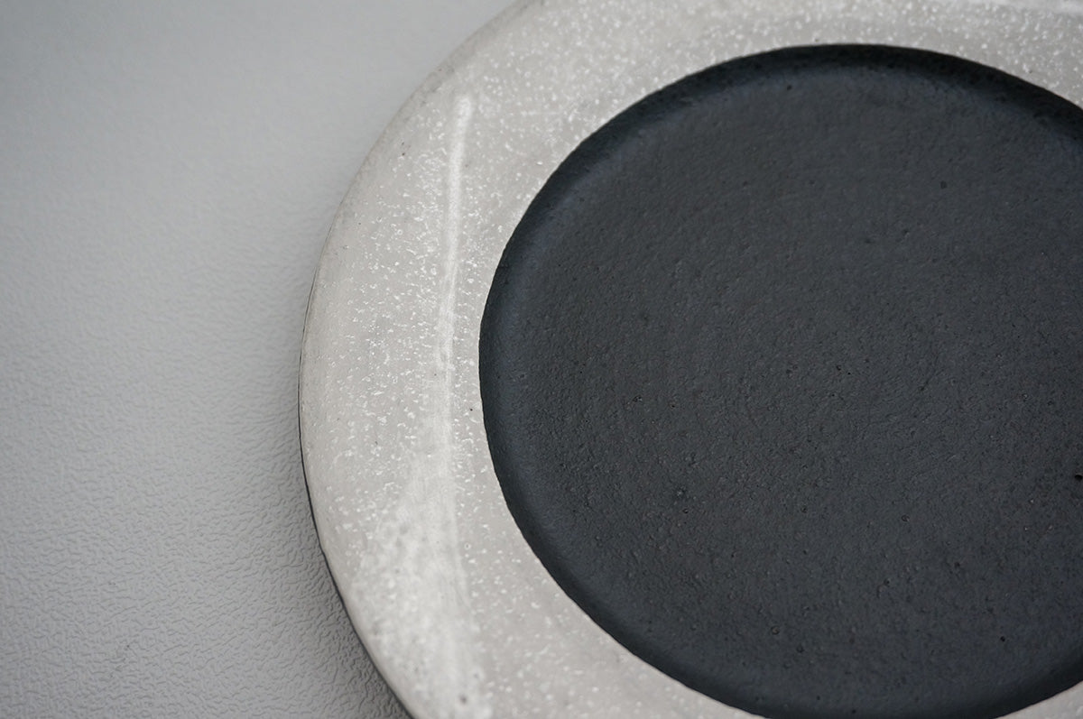 57 銀彩 釉彩 5寸リム皿