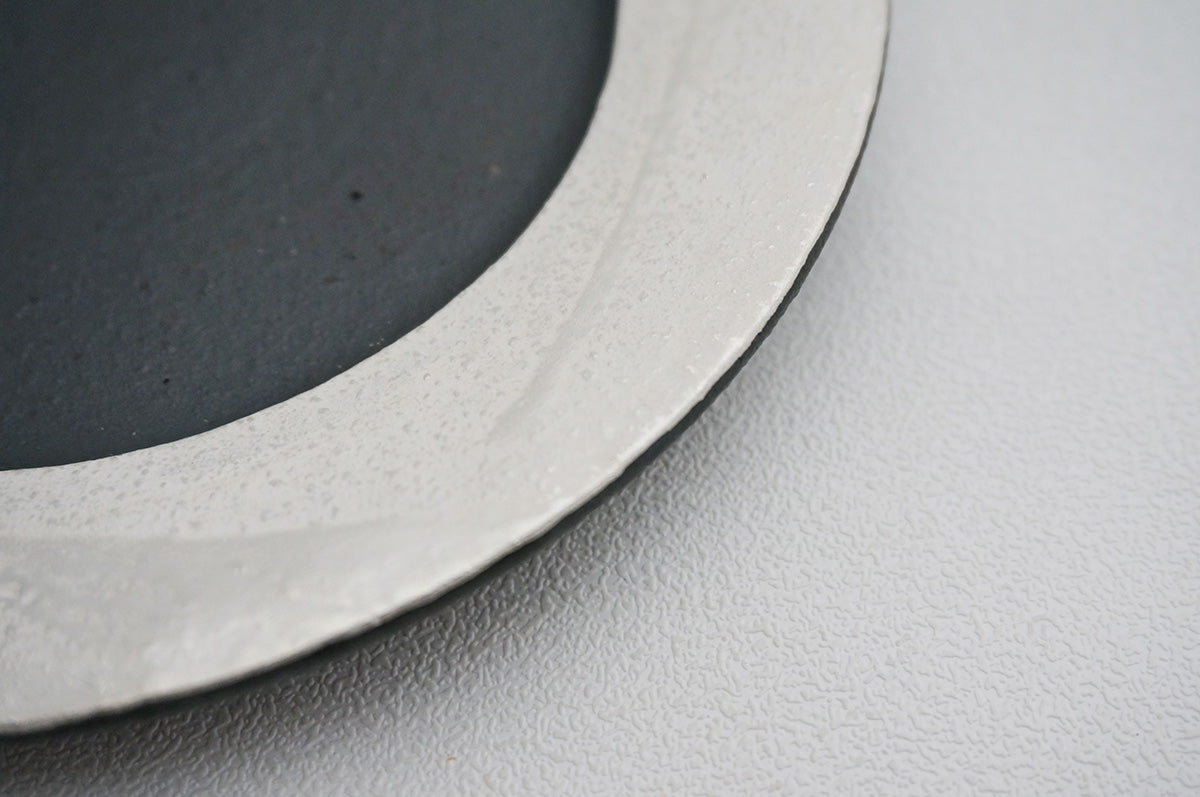 57 銀彩 釉彩 5寸リム皿