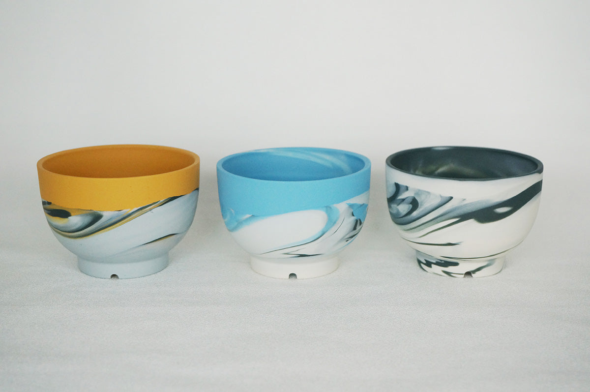 058 marble 碗型植木鉢