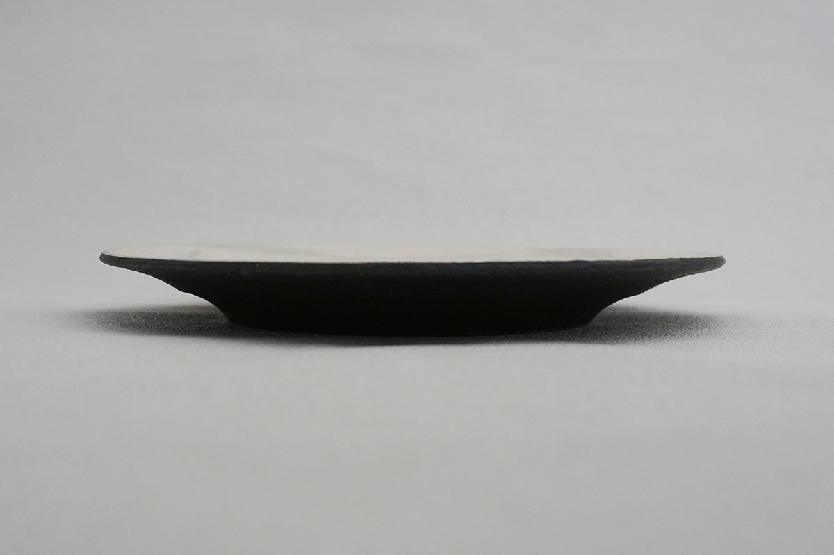 58 銀彩 釉彩 6寸リム皿