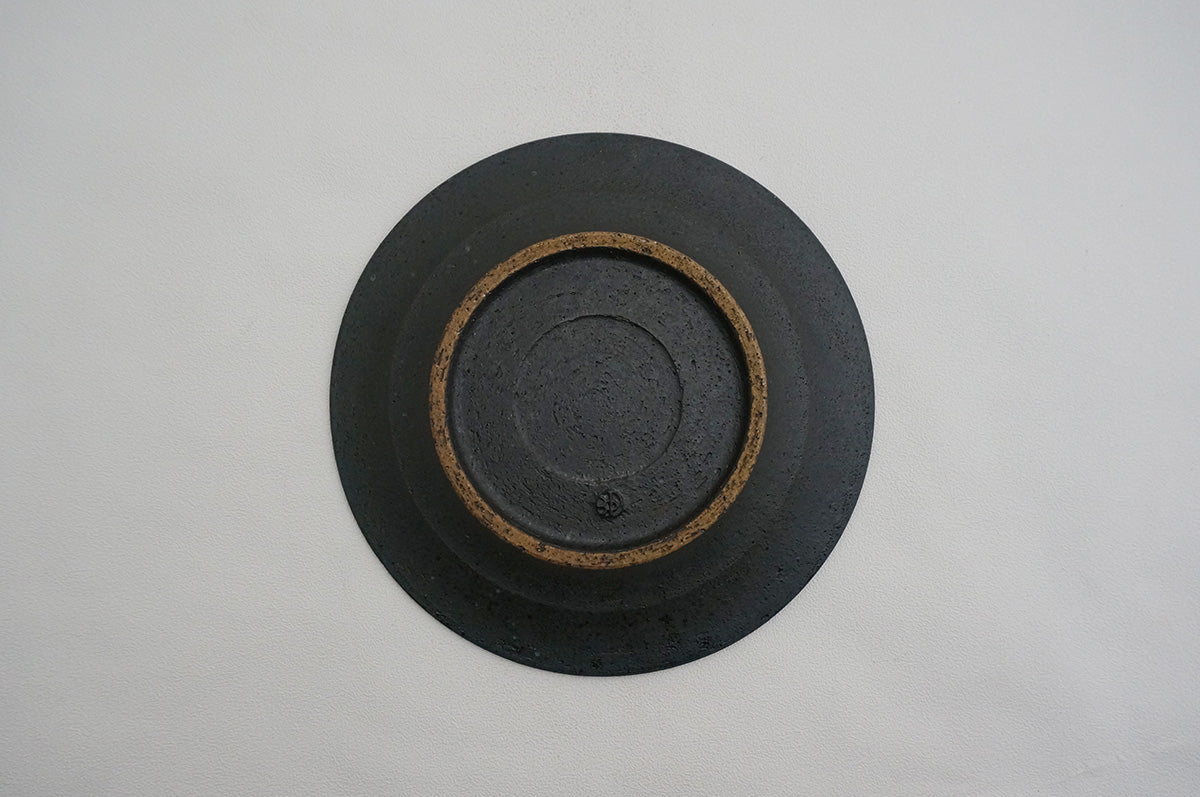 58 銀彩 釉彩 6寸リム皿