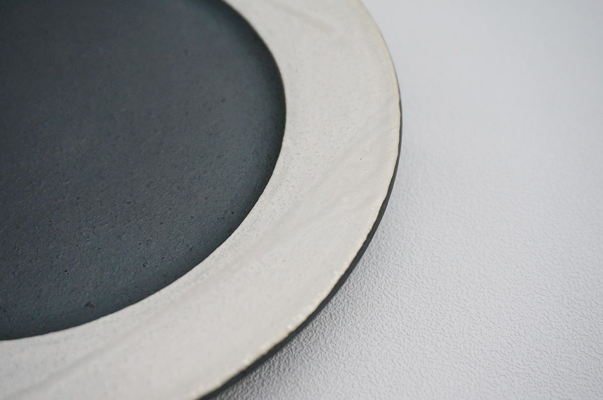 58 銀彩 釉彩 6寸リム皿