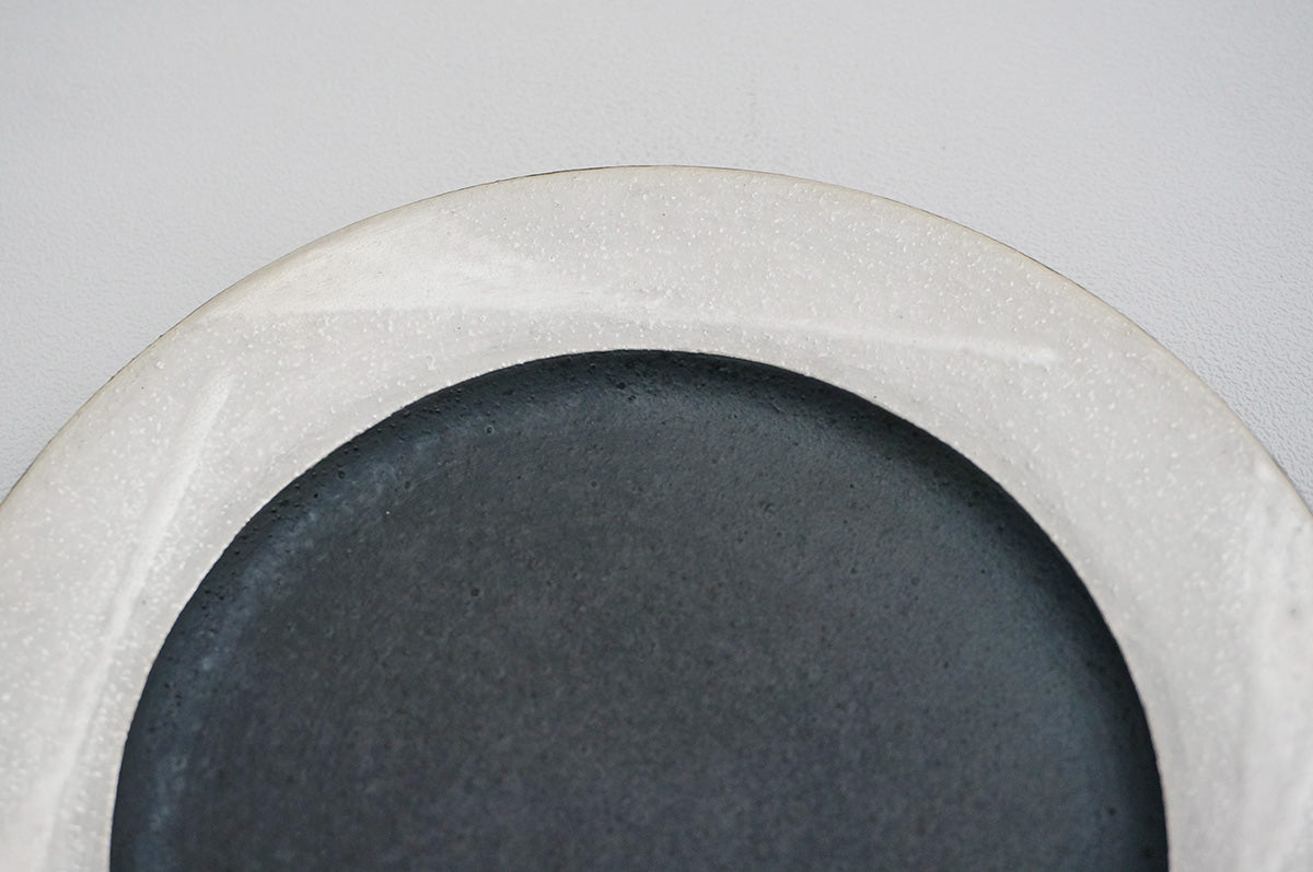 58 銀彩 釉彩 6寸リム皿