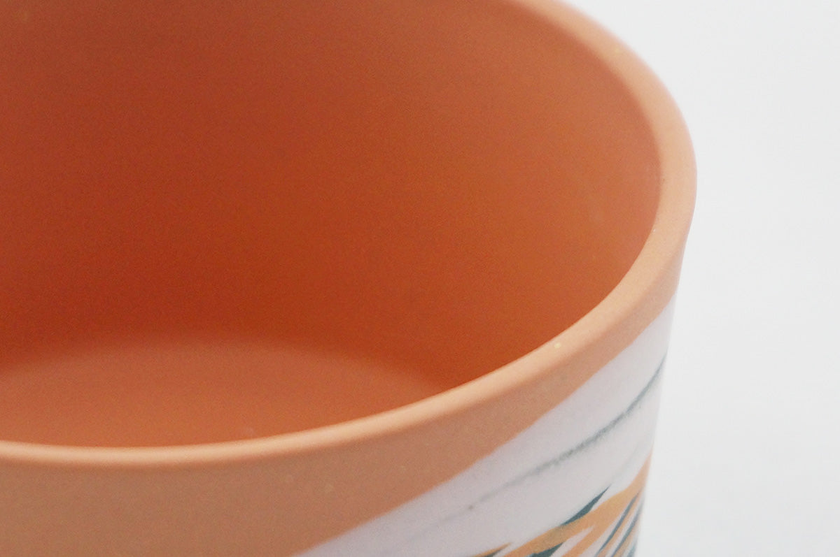 059 marble 円柱鉢L