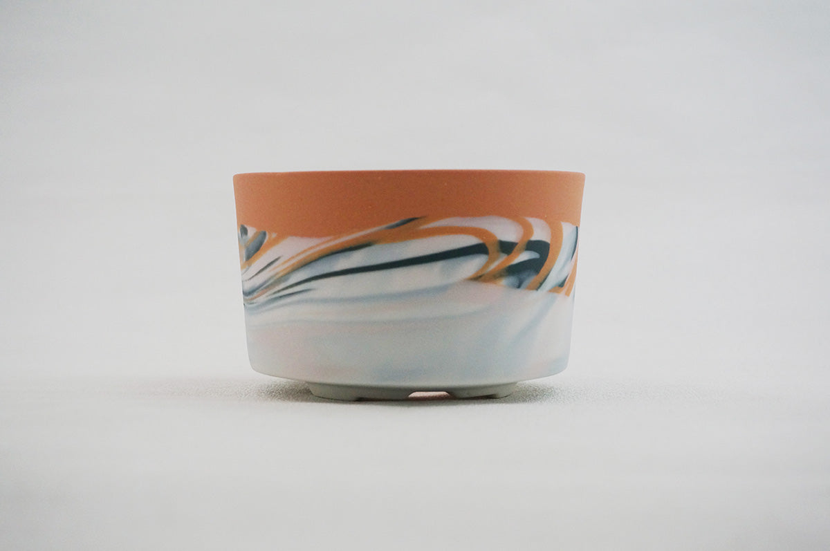 059 marble 円柱鉢L