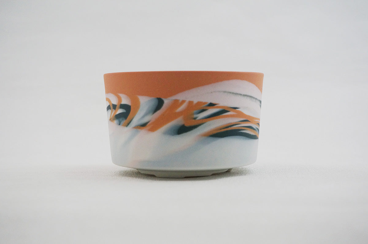 059 marble 円柱鉢L