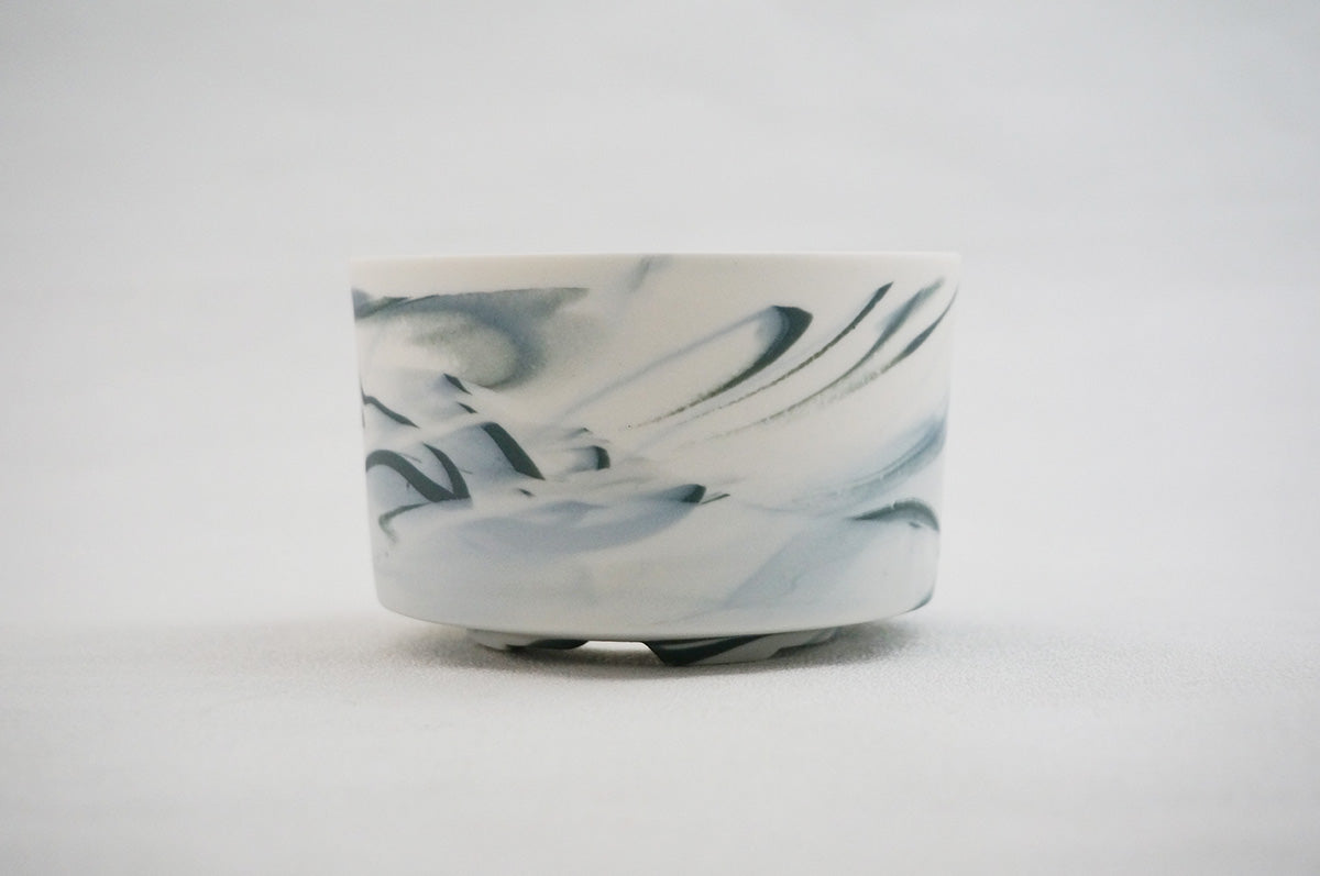 059 marble 円柱鉢L