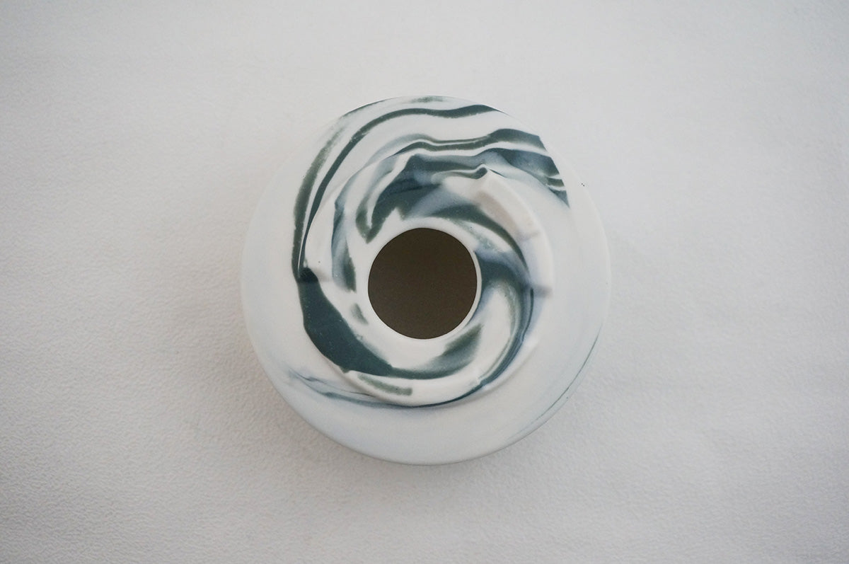 059 marble 円柱鉢L