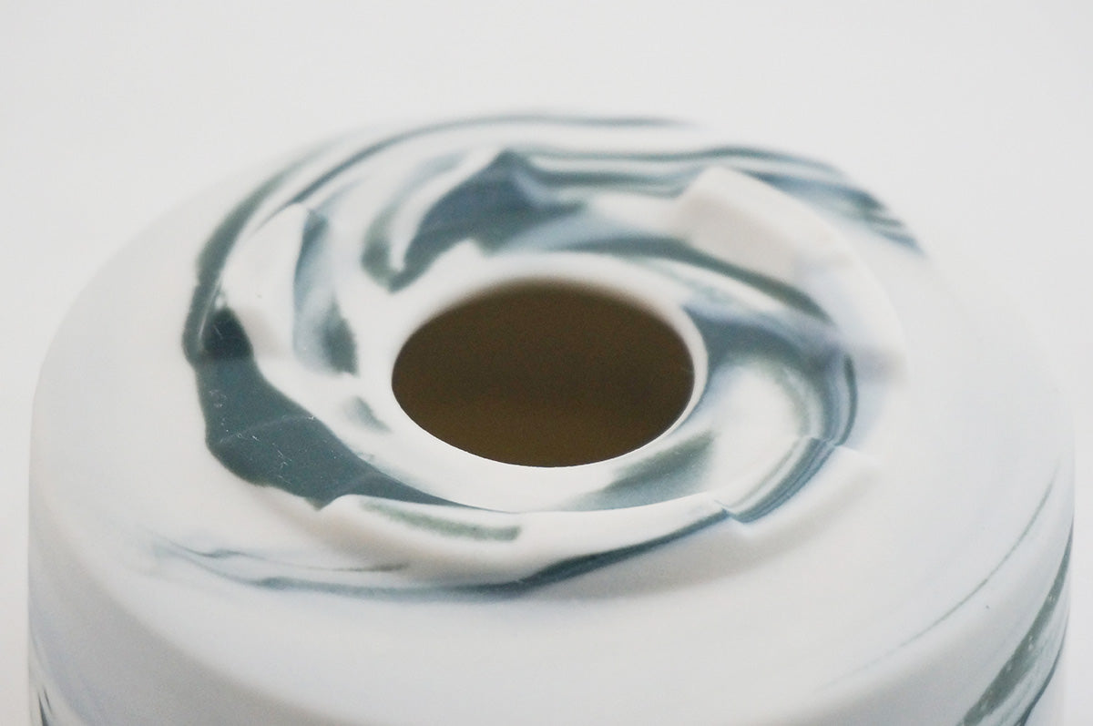 059 marble 円柱鉢L