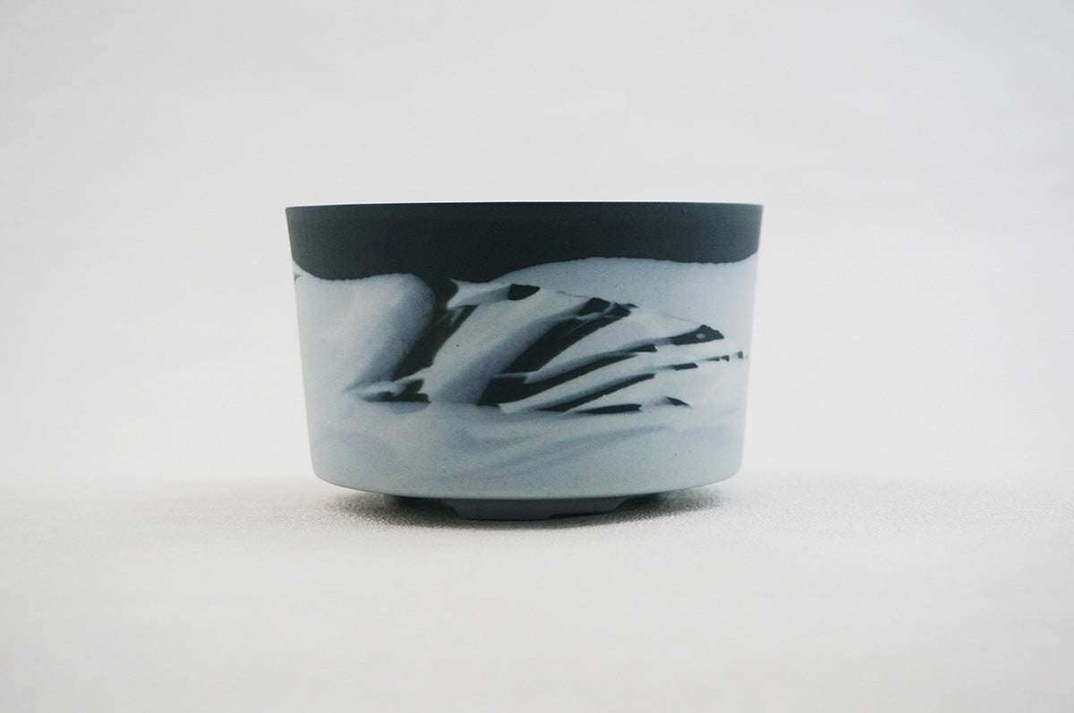 059 marble 円柱鉢L