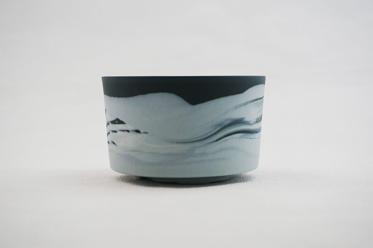 059 marble 円柱鉢L