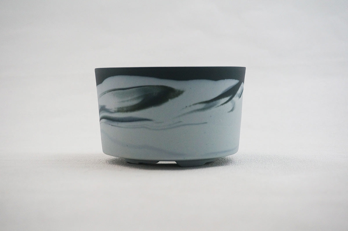 059 marble 円柱鉢L