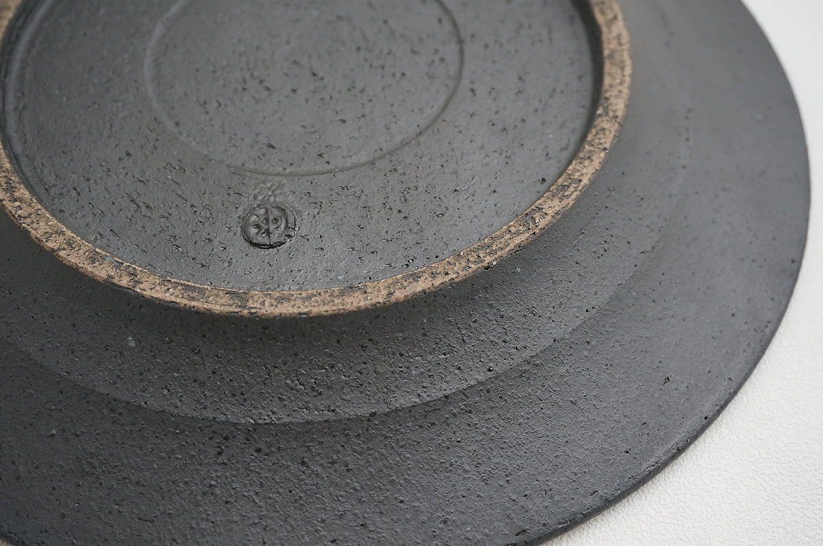 59 銀彩 釉彩 8寸リム皿