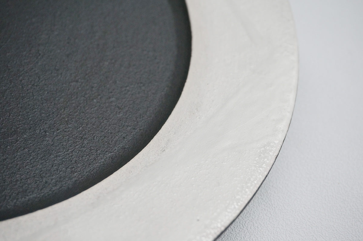 60 銀彩 釉彩 9寸リム皿