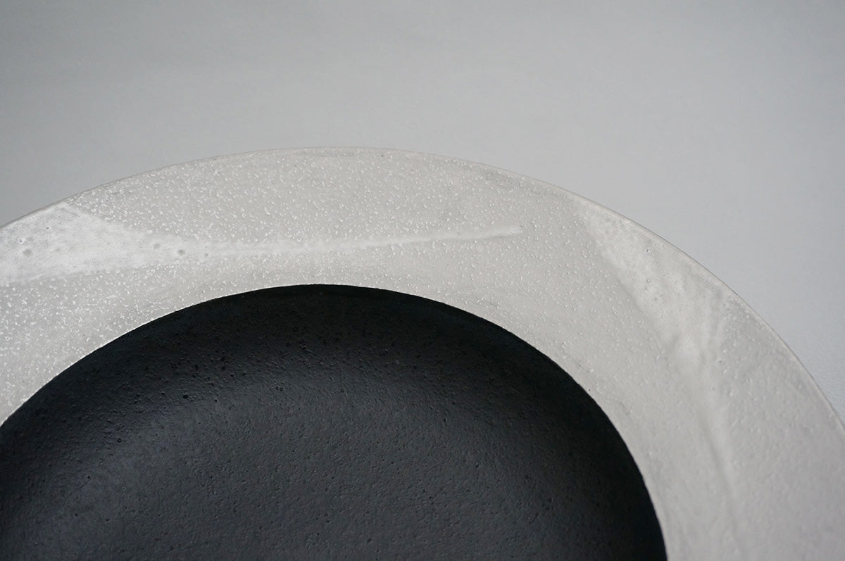 61 銀彩 釉彩 8寸リム鉢