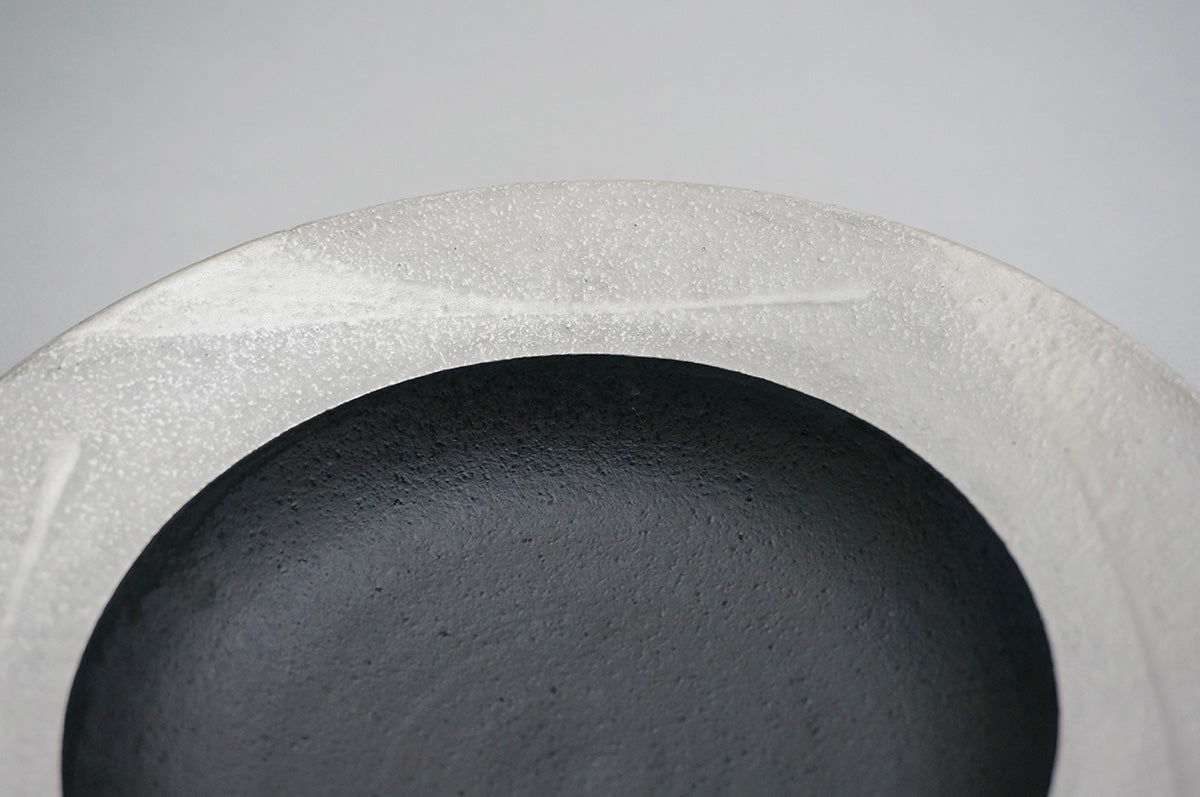 62 銀彩 釉彩 7寸リム鉢