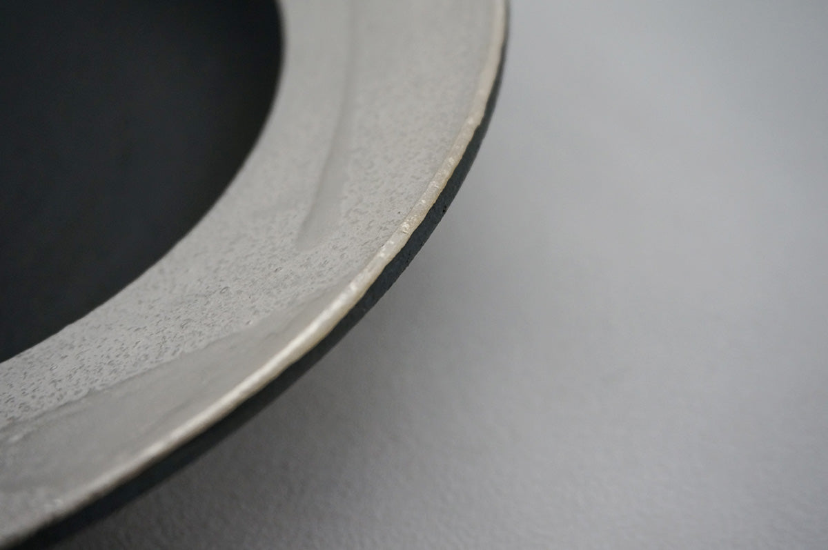 62 銀彩 釉彩 7寸リム鉢