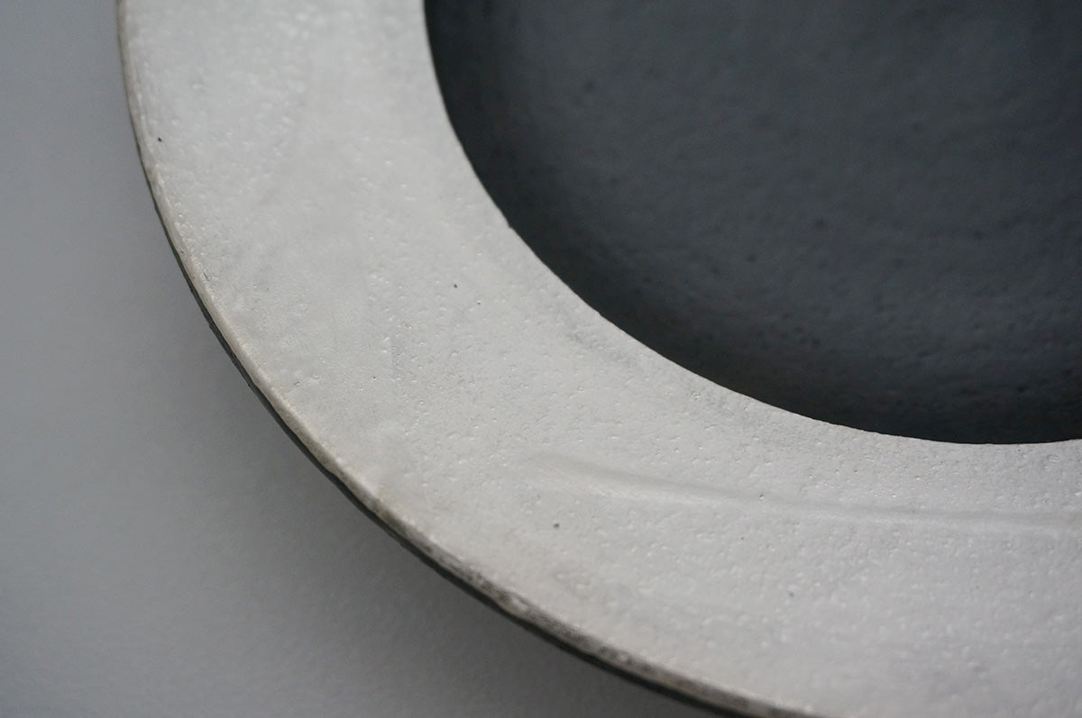 62 銀彩 釉彩 7寸リム鉢