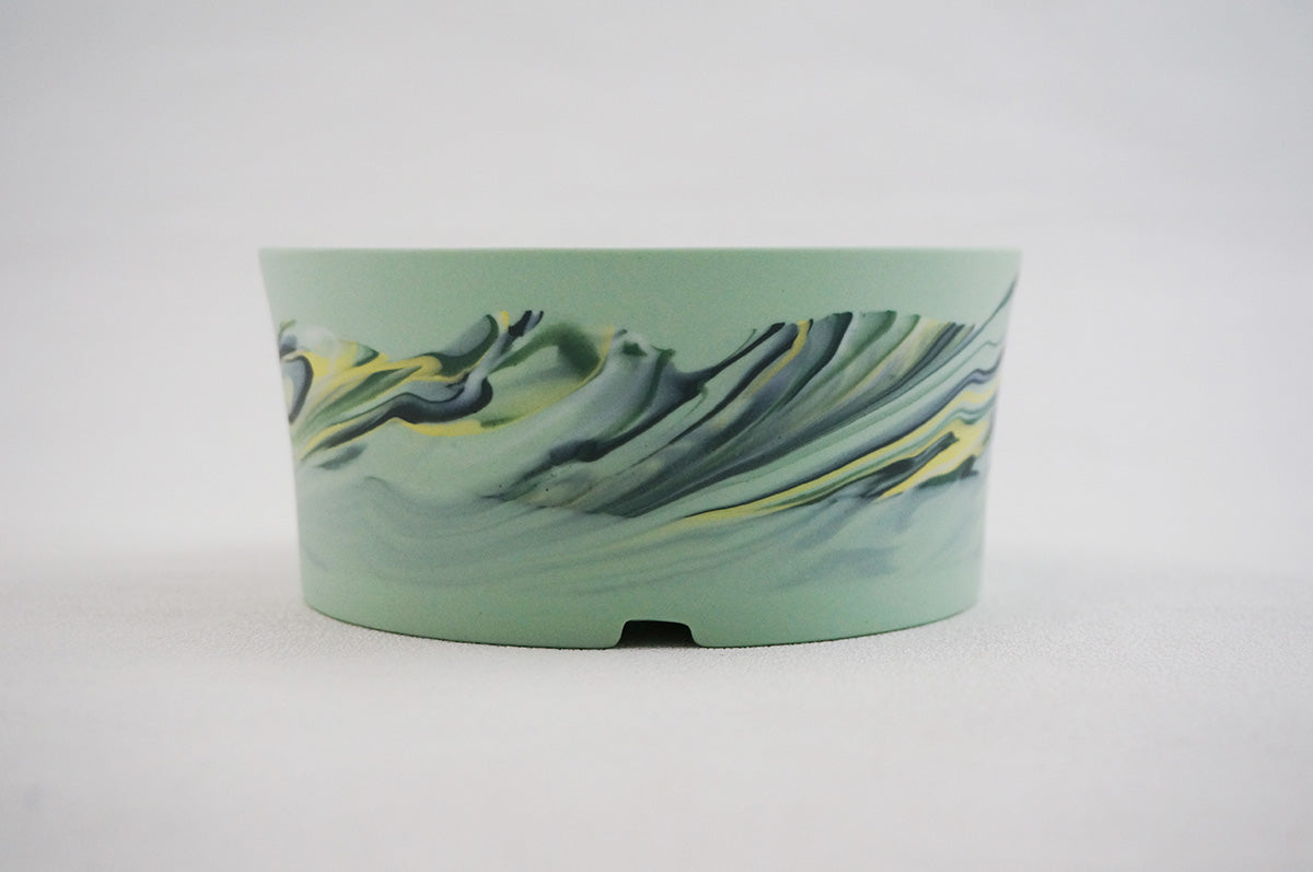 064 marble 円柱浅鉢