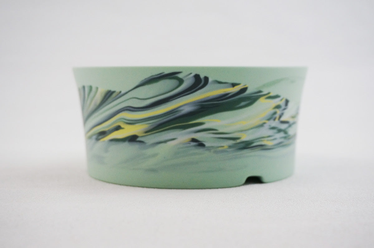 064 marble 円柱浅鉢