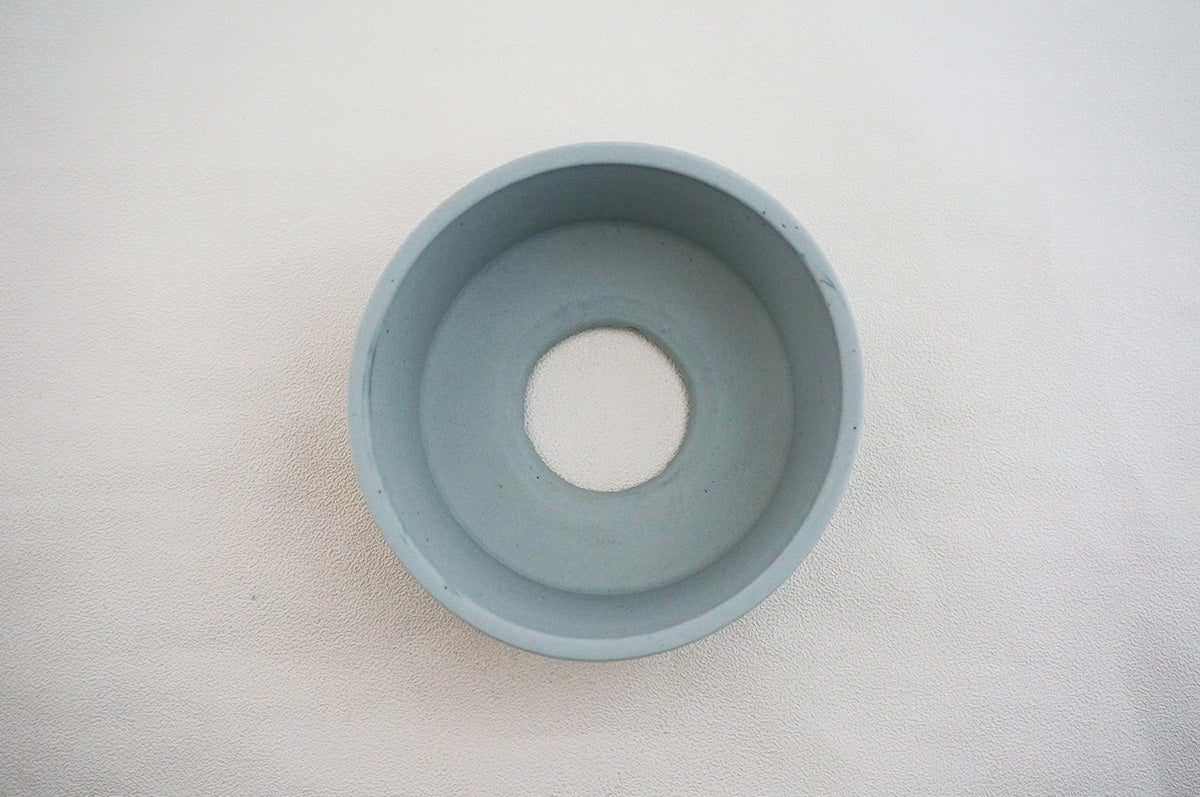 064 marble 円柱浅鉢