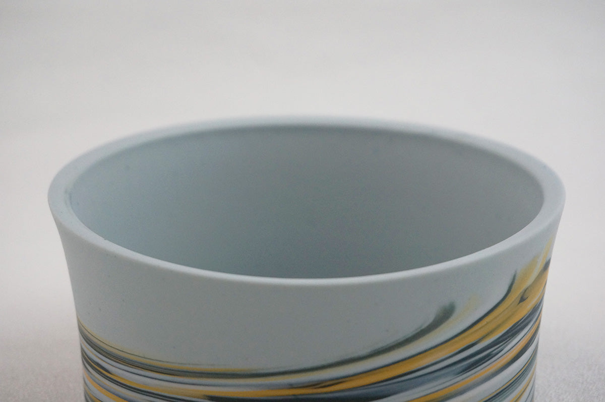 064 marble 円柱浅鉢