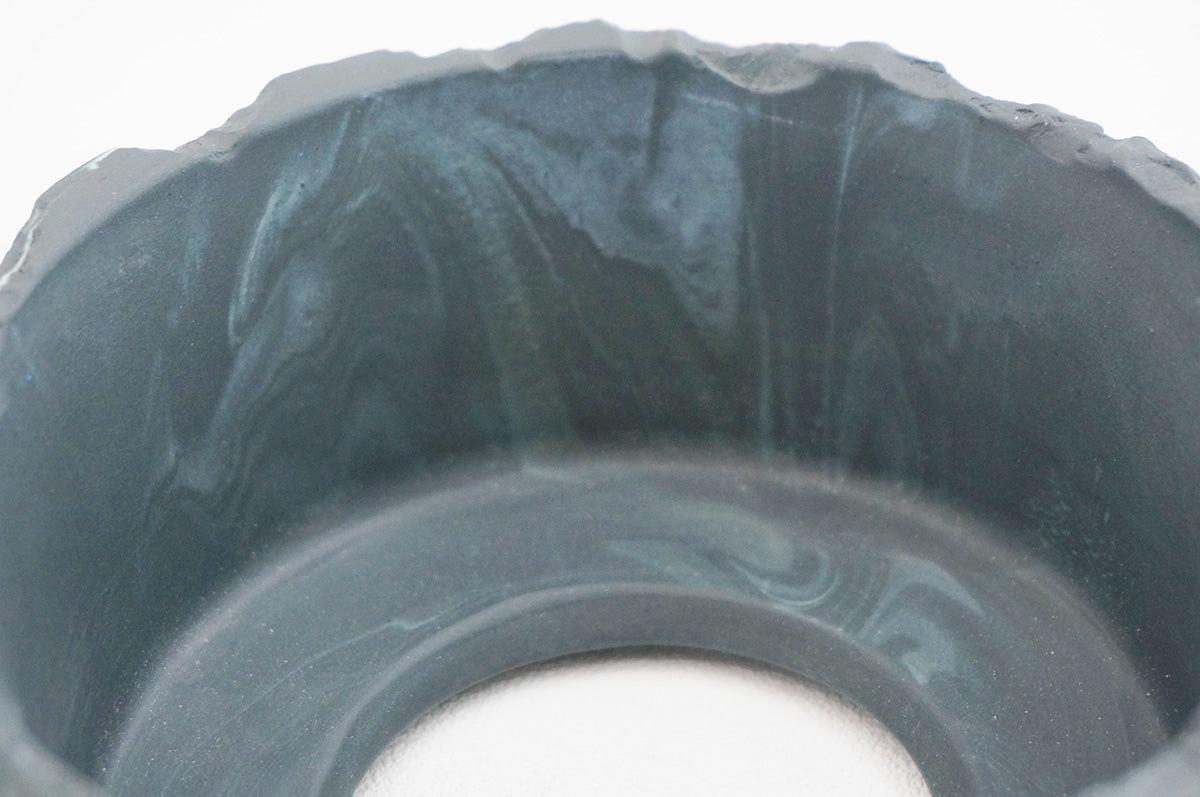 064 marble 円柱浅鉢