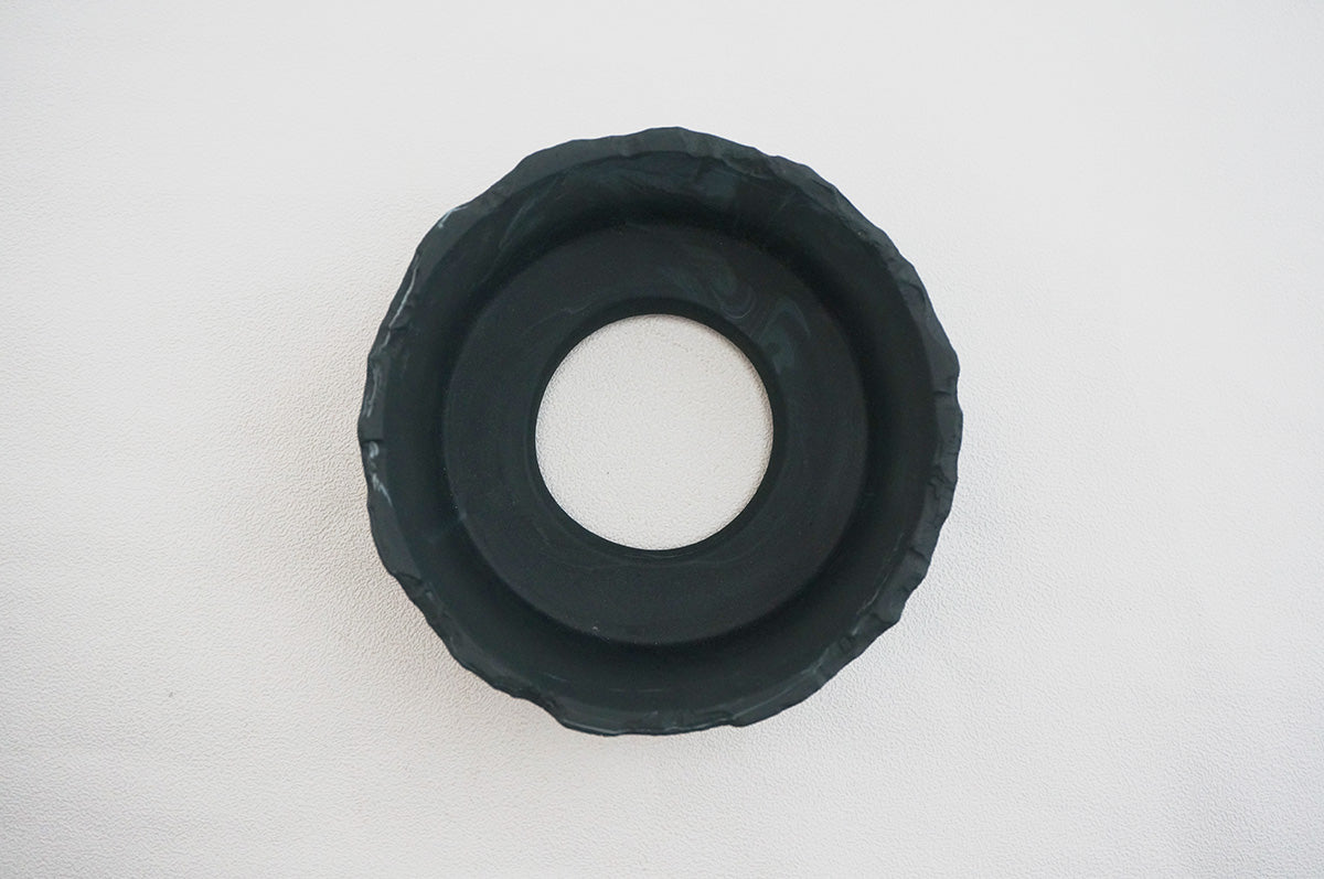 064 marble 円柱浅鉢