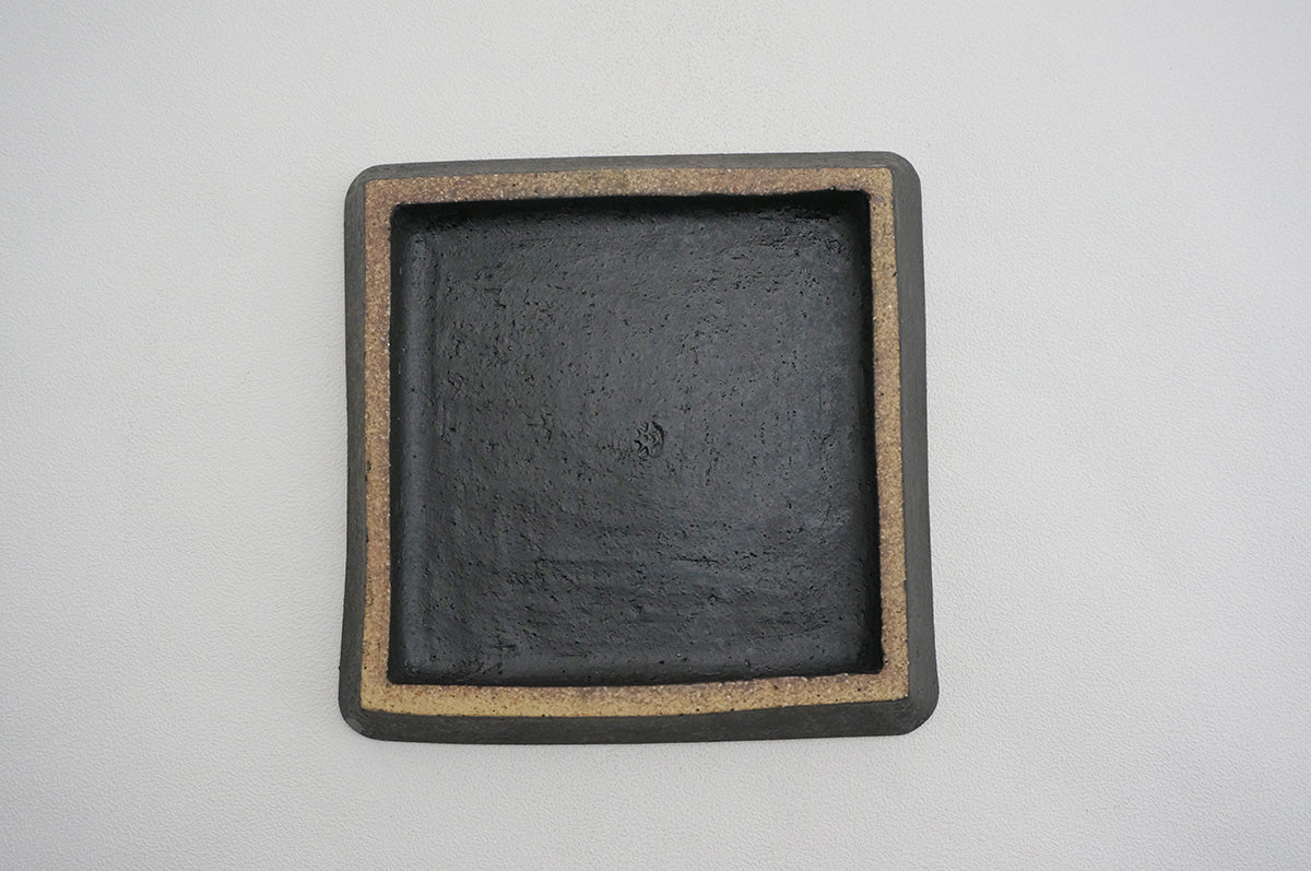 67 釉彩 スクエア台皿（5寸）