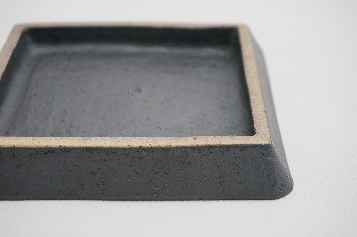 67 釉彩 スクエア台皿（5寸）