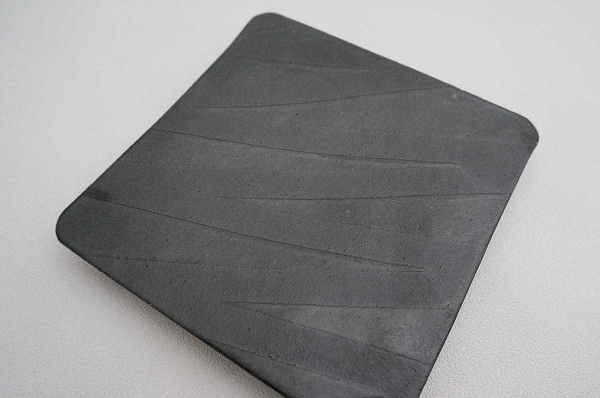 67 釉彩 スクエア台皿（5寸）