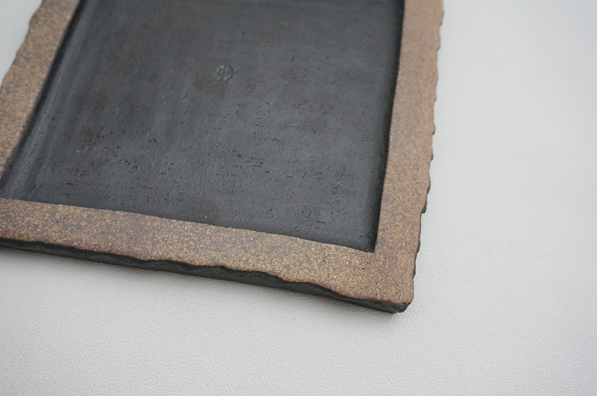 71 石目 フラット角皿 L（18）