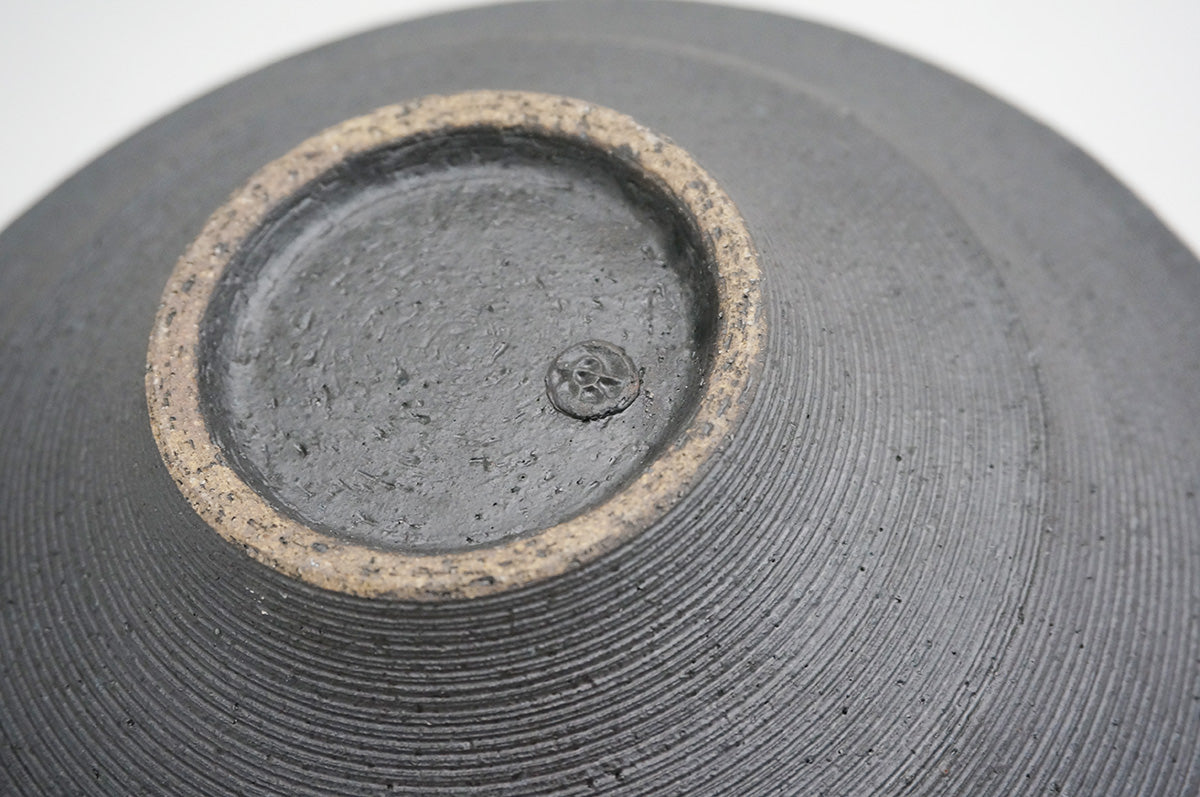 02-11 ナローボーダー 7寸鉢（外銀）