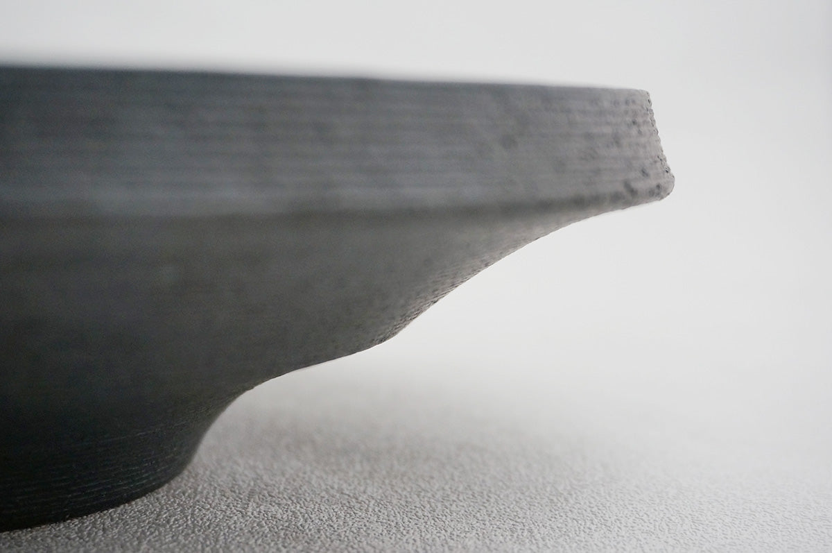 03-12 ナローボーダー 7寸鉢（内銀）