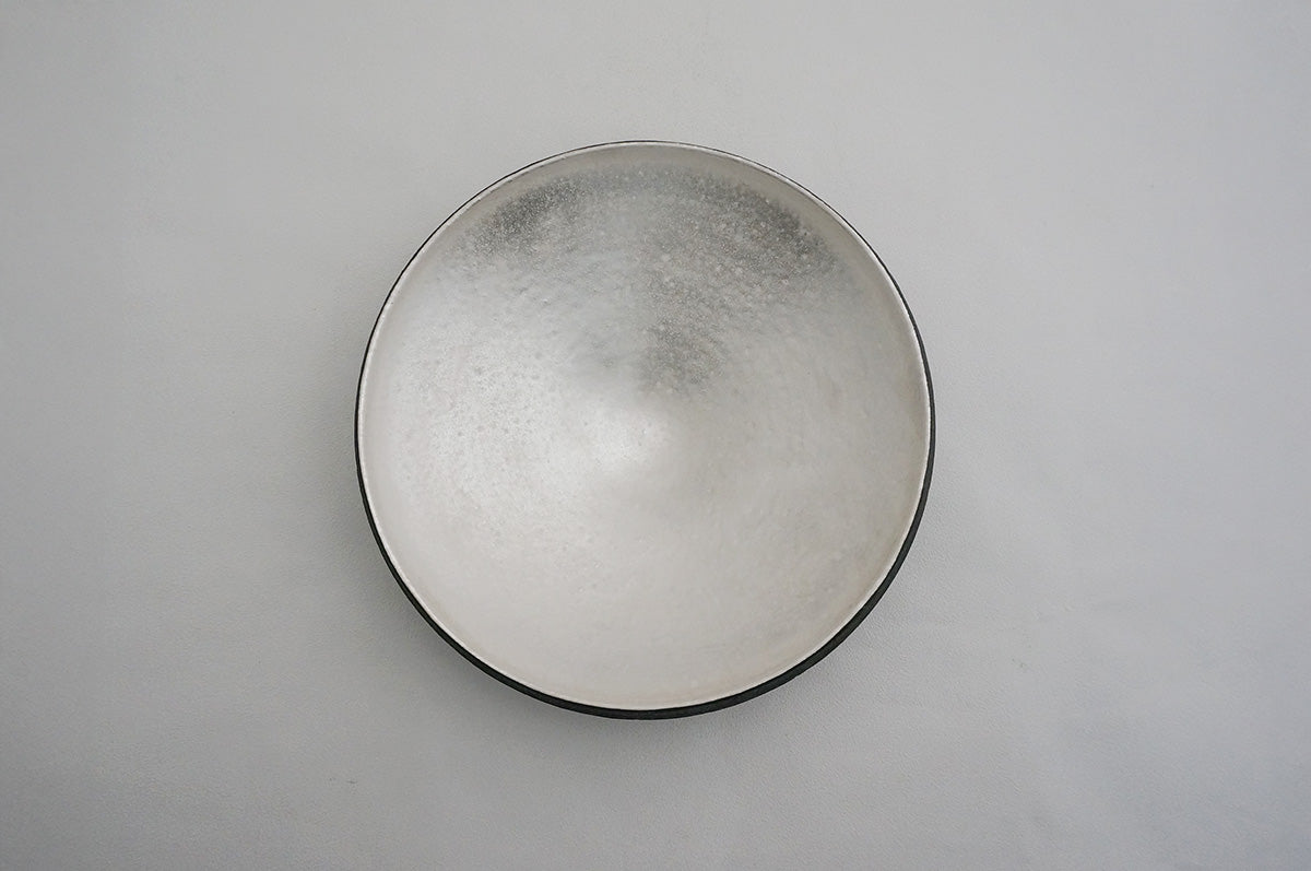 03-12 ナローボーダー 7寸鉢（内銀）