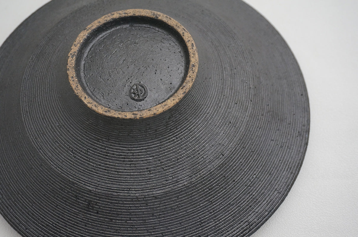 03-12 ナローボーダー 7寸鉢（内銀）