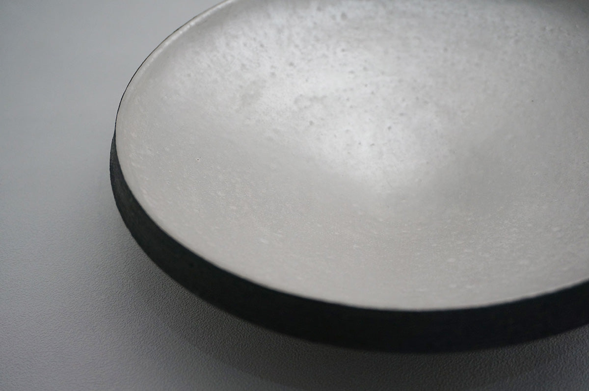 03-12 ナローボーダー 7寸鉢（内銀）